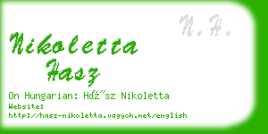 nikoletta hasz business card